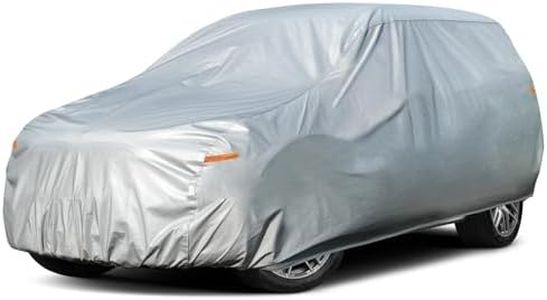 Kayme Large SUV Car Cover Waterproof All Weather, Outdoor Full Size SUV Cover Rain Sun UV Protection, Universal Fit Chevrolet Chevy Suburban, Cadillac Escalade ESV, Ford Expedition Max (215-230 inch)
