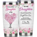 Subvise Daughter Tumbler for Daughter Gift -20 oz Coffee Cup Daughter Gifts from Mom/Dad,Ideal Daughter Birthday Gift