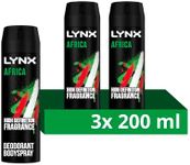 Lynx Africa Aerosol Bodyspray 48 hours of odour-busting zinc tech deodorant to finish your style 3x 200 ml