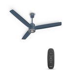 Havells FAB BLDC ULED Ceiling Fan 1200mm, 350 RPM, Savings upto 65%, Reverse Rotation,4 Modes (Boost, Sleep, Breeze, Mop), Low Wattage 30W, Low Noise, Air Flow:225 CMM, 3 Year Warranty, Denim Blue