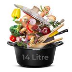 INTIGNIS® Casserole Pot with lid – Large 32cm | 10 Litre | 15 Inches – Induction Compatible – GREBLON Ceramic Non Stick Chemical Free Coating