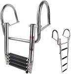 Pontoon Boat Ladder 4 Step Folding,