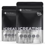 Pure CREATINE Monohydrate Powder 5000mg per scoop. Micronized for Better Absorption, Improved Strength & Muscle Recovery, Endurance, Ideal for Men and Women. Vegan, Gluten Free. Quick Dissolving, 2 Month Supply. (2 Packs)