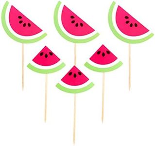 12pcs Watermelon Shapes Cake Toppers Cupcake Decoration Cake Picks for Birthday Party for party supplies