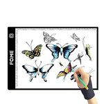 A4 Light Box, FOME Ultra-Thin A4 Tracing Light Box USB Power Adjustable Brightness LED Drawing Board Tracing Pad Artcraft Tracing Light Pad for Artists Drawing Sketching Animation Stenciling