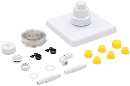 vidaXL Adjustable Height Pool Fountain, Polypropylene Grecian Design, Water Spraying Decor with Heat Dissipation - White