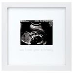 tiny ideas We Love You Already Sonogram Sentiment Keepsake Frame, Baby Announcement Frame, White