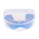 SPIRO Sports Mouth Guard for Boxing, MMA, Karate, Taekwondo, Football, Basketball, Hockey, Adult & Youth Mouth Guard, Works w/Braces Mouth Guard Gum Shield - (Material : Silicon) (Color : Blue)