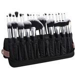 DUcare Makeup Brushes Organiser Bag Portable Cosmetic Case for Travel, Brown, 1 Piece