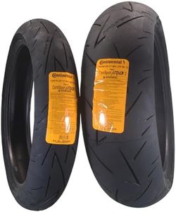 Continental ContiSportAttack 2 120/70ZR17 Front & 190/55ZR17 Rear Sports Motorcycle Tires - High-Performance Grip, Enhanced Stability, and Quick Warm-Up 120/70-17, 190/55-17