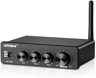 AIYIMA A01PRO Bluetooth 5.1 Stereo Audio 2.0/2.1 CH Amplifier 100Wx2(4ohm) TPA3116 Power Amplifiers Mini Hi-Fi Class D Integrated Amp for Home Speakers Receiver with Bass Midrange Treble Control