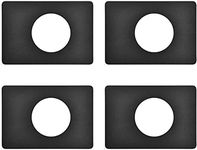 MOSECYOU Door Knob/Deadbolt Reinforcement Plate Matte Black, Door Lock Fixing Cover Filler Repair Backplate Kit, Door Handle Hole Reinforcer 4PCS