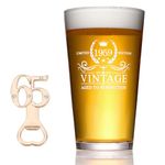 Birthday Gifts for Men Women 16oz,1959 Birthday Beer Glass,65th Birthday Beer Glass,65th Birthday Gift Ideas,1959 Pint Glass for 65 Years Old Dad,Husband,65th Beer Glass Gift (1959)