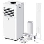 Air Conditioning Unit Portable Air Conditioner 9000 BTU 4-in-1 Dehumidifier, Cooling Fan with 2 Speeds, Digital Display & Remote Control, Window Kit, 24 Hour Timer for Room Up to 269sq.ft