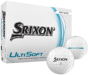 Srixon UltiSoft 5 – Balle de Golf Ultra Douce | Compression Faible pour Un Toucher Inégalé | Distance Maximale & Contrôle Amélioré | Noyau FastLayer | Aérodynamisme Avancé | Disponible en Blanc