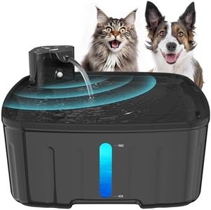 Kenida Dog Water Fountain Wireless,2.1GAL/8L Large Dog Water Fountain Battery Operated,Extra Large Wide Pet Fountain with Sensor,Wireless Smart Pump,Timer,BPA-Free,Ideal for Large Dogs,Multi-Pet Home