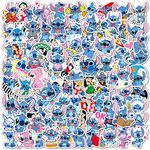 100PCS Lilo & Stitch Stickers, Cartoon Sticker Stuff for Laptop Water Bottles Luggage Bike Car Decals, Vinyl Waterproof Cute Stitch Party Supplies for Kids Teens Adults