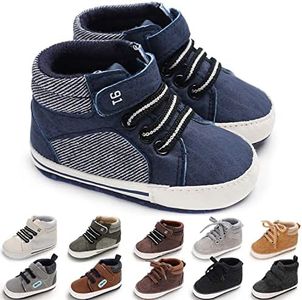 CENCIRILY Baby Boys Girls High Top Sneakers Soft Soles Anti Skid Infant Ankle Shoes Toddler Prewalker First Walking Crib Shoes