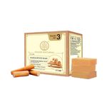 Khadi Natural Sandalwood Soap | Bathing Bar with Essential Oils | Calms and Nourishes Skin | For Smooth, Healthy Glow | Suitable for All Skin Types | Pack of 3 (125g x 3) | 375g