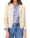 PRETTYGARDEN Women's Fall Cardigan Sweaters Casual Long Sleeve Open Front Button Down Trendy Jackets Outerwear (Beige,Medium)