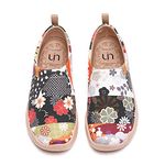 UIN Women's Art Travel Shoes Loafers Fashion Canvas Comfort Wide Toe Casual Slip On Mules Hana (10