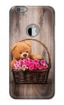 Generic PRINTFIDAA Roses and Teddy Bear in The Wicker Printed Designer Hard Back Case Cover for Apple iPhone 6 Logo (4.7") / iPhone 6S Logo (4.7") -(ZE) SES1004