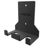 Synergee 1, 2 or 5 Barbell Holder. Vertical Hanging Barbell Rack. Holds Bars, Curl Bars, Hex Bars, Tricep Bars. Excellent Compact, Vertical Storage. Organization for Home, Commercial, Garage Gyms.