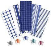 Trade Fountain Kitchen Towels - Pack of 5 Dish Towels for Kitchen Accessories - 19 x 27 INCHES Extra Large Highly Absorbent Dish Cloth - Reusable Hand Towels - 100% Pure Cotton Fabric