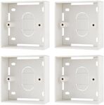 rhinocables Ethernet Back Box for Faceplates, Fits Wall Plate for Ethernet Cable Network Sockets Single Gang (4, 32mm)