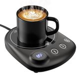 Coffee Mug Warmer, MQUPIN Mug Warmer for Desk 4 Temperature Settings (55℃/65℃/75℃/85℃), 1-12 Hour Timer Cup Warmer with 8 Hour Auto Shut Off, Smart Mug Warmer for Desk Coffee Milk Tea Cocoa(black)