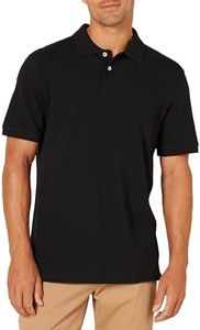 Amazon Essentials Men's Slim-Fit Cotton Pique Polo Shirt, Black, X-Large