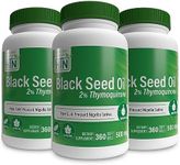 Health Thru Nutrition Black Seed Oil 500mg (Pack of 3X 360 Softgels) | High Potency 2% Thymoquinone | 3rd Party Tested | Pure Cold Pressed | Organically Gown | Non-GMO, Gluten Free, Soy Free