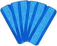 KEEPOW Microfiber Cleaning Pad for Mop, Replacement Pads for Hardwood Floor Cleaner, 18 Inch, Washable & Reusable Spray Refills for Hard Surface Laminate Wood (6 Pack)