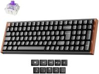 Keychron K4 HE 96% Wireless RGB Hall Effect Keyboard - Gateron Magnetic Linear Switches, Rapid Trigger, QMK Bluetooth 5.2 & 2.4GHz, Aluminium & Rosewood Frame (Black) for Mac/Windows/Linux - UK Layout