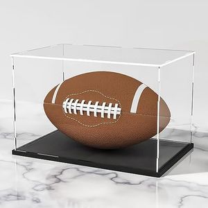 Clear Acrylic Display Case for Toys Collectibles，Assemble Acrylic Box Dustproof Protection Showcase with Black Wood-Plastic Base and Lamp Beads (11.7x8x8 inch;30x20x20cm)