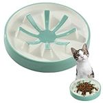 Navaris Slow Feeder Dog Food Bowl - Durable Ceramic Bowl to Help Slow Down Eating - Feeding Ideal for Messy Eaters - Puzzle Bowls also for Puppy or Cat - Large