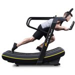 LET'S PLAY® Curve Treadmill for Home and Gym|Non-Motorized Treadmill for Gym|Fully Commercial with Zero-Maintenance Treadmill for Home & Gym Use, Fitness Manual Treadmill for Home, Black