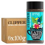 Clipper Latin American Organic Instant Coffee | 6 x 100g Jars | Bulk Buy for Home & Catering | Arabica Gourmet Coffee | Sustainable Fairtrade Coffee by Clipper Teas | Ethically Sourced & Eco Conscious