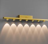 Murphy 7-Glow Goldray|LED Mirror/Vanity Light|- Luxurious Gold Finish|Warm White, 2-Year Warranty-Pack of 1