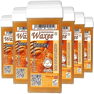 (6 x 100ml roll-on wax cartridge) - Roll on wax cartridge 100ml roller Natural HONEY- WAXEE (6 x 100ml roll-on wax cartridge)