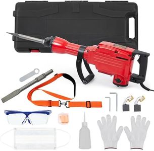 GarveeTech 3600W Electric Jack Hammer Demolition Tool Kit, 6-piece set, Jack Hammer Concrete Breaker, Jack Hammer, Demolition Hammer, Includes 6 Bits, Heavy-Duty Concrete Breaker, 95A