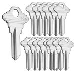 Blank Key Blanks, Pack of 50 Uncut Blank Keys, Copper Structures Blank Keys for Kwikset(SC4)