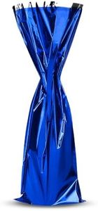 MT Products Blue Metallic Mylar Wine Gift Bags 6.5" x 18" - Great for wine Pull - Pack of 200