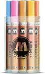 MOLOTOW ONE4ALL Acrylic Paint Marker Set, 4mm, Assorted Pastel Colors, 12 Marker Set, 1 Set Each (200.165)