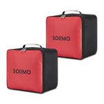 Amazon Brand - Solimo Underbed Foldable Storage Bag |Clothes Organiser - Small (Set Of 2, Red) - Nylon