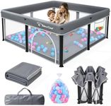 TOREVSIOR Foldable Baby Playpen wit