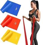 Haquno 3 Pack Exercise Resistance Bands with 3 Resistance Levels;1.8M Exercise Bands for Women and Men. Ideal for Strength Training, Yoga, Pilates