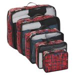 Marvel Spiderman 5-Piece Packing Cube Set - Spiderman, Ironman, Captain America - 5 Piece Packing Cube Travel Essential - Luggage Organizer Set - For Kids,Teens, Adults