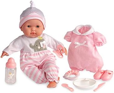 Berenguer Boutique 15" Soft Body Baby Doll - Pink 10 Piece Gift Set with Open/Close Eyes- Perfect for Children 2+ -Pink