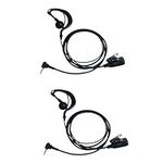 BVMAG 1 Pin G Shape Headset Walkie Talkie Earpiece Headset with Mic PTT for Motorola Talkabout MR350R MH230R T260 T600 T200TP T260TP T460 Two Way Radio 2Pack